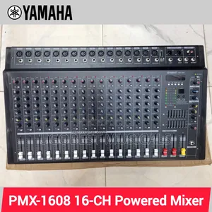 Yamaha 16-Channel Powered Mixer PMX-1608 With Amplifier, Usb Bluetooth