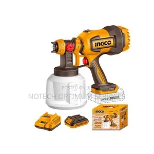 Ingco 20v Lithium-Ion Cordless Paint Spray Gun,