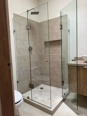 Contemporary Frameless Glass Shower Cubicle Installed in Lagos.