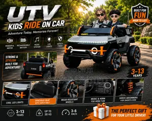 Kids Ride on Grey Utv Rechargeable Luxury Toy Car