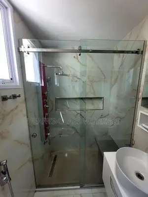 Inline Swinging Door Shower Enclosure