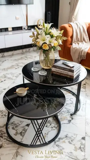 Real Marble Twin Center Table
