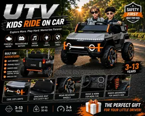Luxury, Safety Fun in One Amazing Gray Utv Kids Ride on Car
