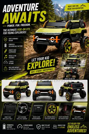 Premium Green Utv Ride-on Car Every Kid Will Love