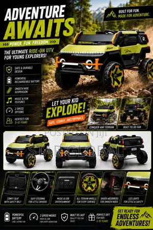Bring Home the Iconic Luxury Utv Green Car for Kids!