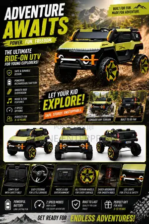 Give Your Child the Ultimate Luxury Green Ride-on Utv Car Experience