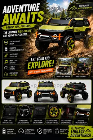Drive Into Fun With the Kids' Green Utv Car