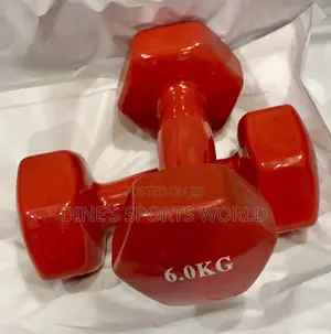 A Pair of 6kg Colored Dumbbells
