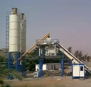 Heavy-Duty 75m3/Hr Concrete Batching Plant With Twin 100t Silos