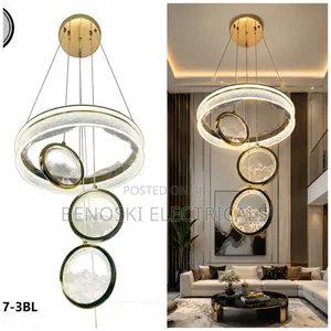 Luxury Modern Led Ring Chandelier-Gold Finish