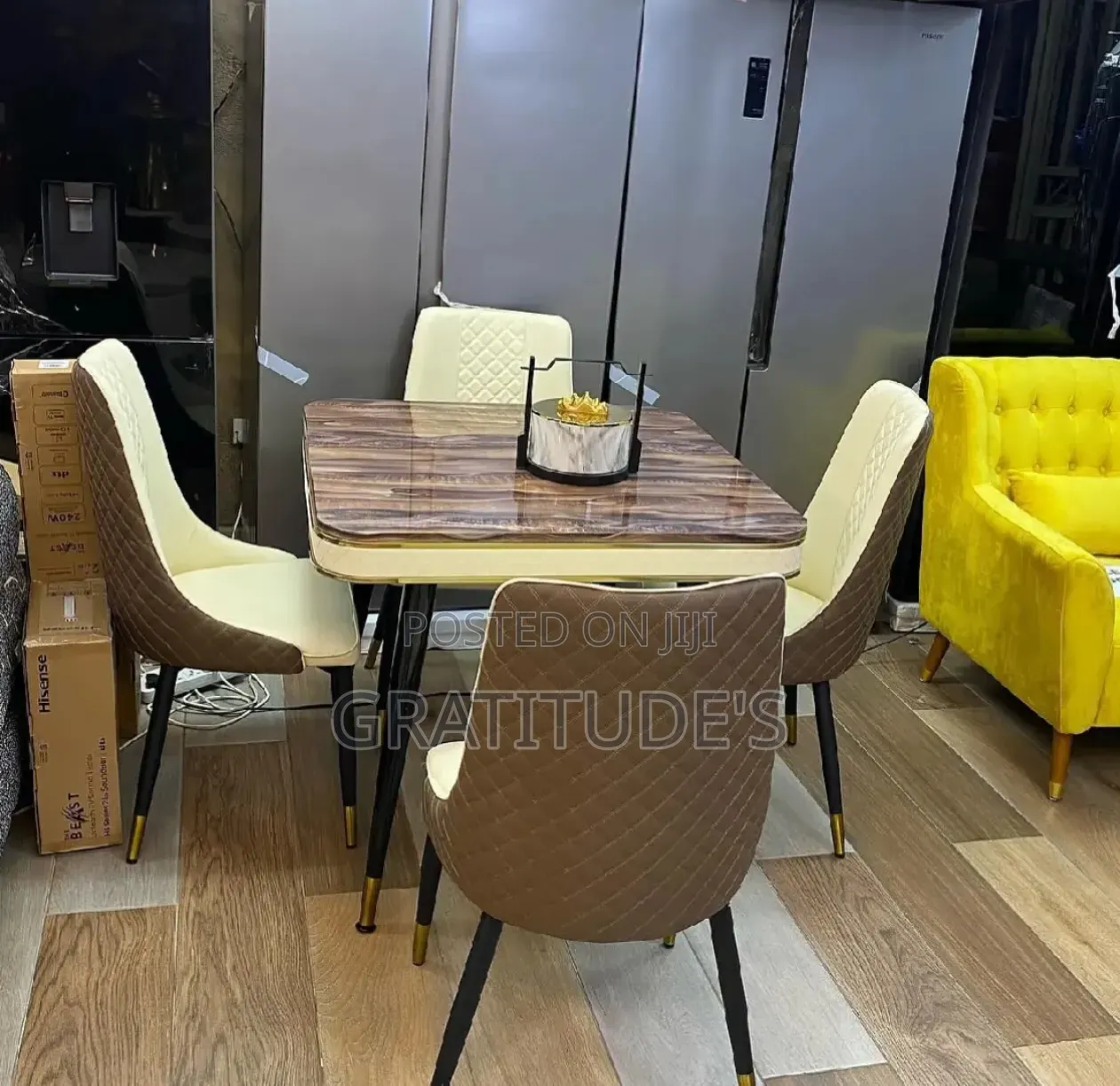 Marble Top 4 Seaters Dinner Table