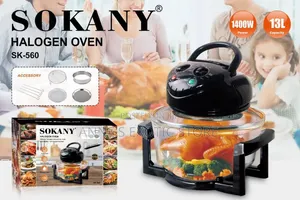 Sokany Sk-560 13l Halogen Convection Oven- 1400w Multi-Function Cooker