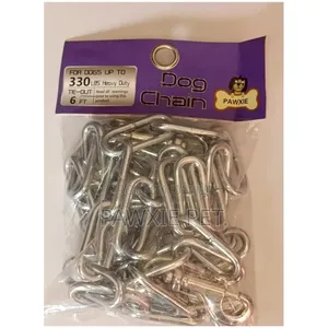 Chrome Pawxie Dog Chain 5mm*6ft With Double Hook (130ibs)