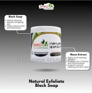 Jimpo-ori Natural Exfoliate Black Soap | Acne Deep Cleansing Soap
