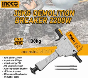Ingco Pdb22001 Industrial Demolition Breaker 30kg 2200watt