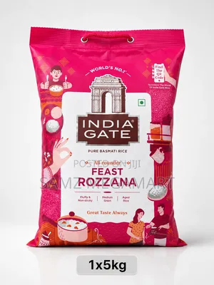 India Gate Basmati Rice Feast Rozzana 5kg – Aromatic, Long-Grain Rice