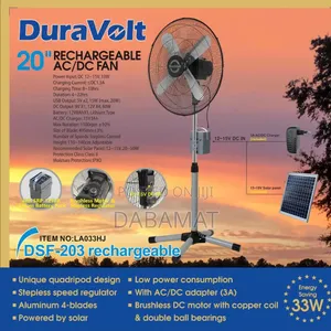 Duravolt 20 Inches Industrial Rechargeable Fan