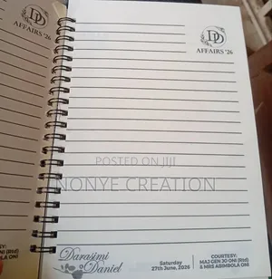 Plastic/Soft/Hard Cover Jotter Design Print in Ogun Nigeria