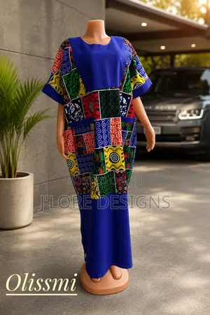 Ankara/Crepe Bubu Gown