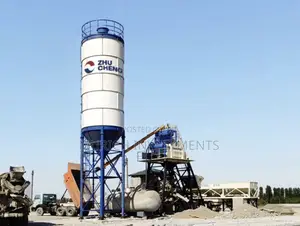 Heavy-Duty 35m3/Hr Concrete Batching Plant With 100t Cement Silo