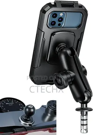 Ip67 Motorcycle Phone Mount Anti-Theft Fork Stem Phone Mount Case