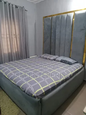 Premium King Size Bedframe (6x6) + Matching Bedside Stool