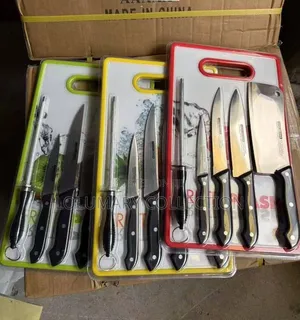 Kitchen Knife Set With Chopping Board | Stainless Steel Cooking Knives