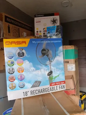 Quality Qasa 18inch Rechargeable Standing Fan+ Light