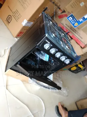 New in Scanfrost 4 Burner Gas Cooker-Black
