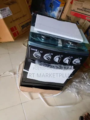New in Scanfrost 50x50 4 Gas Burner Gas Cooker+ Oven-Black