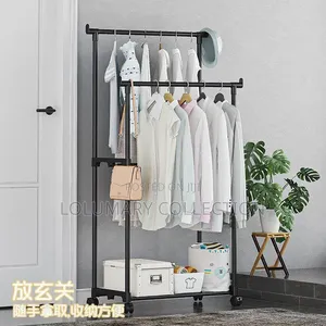 Double Pole Clothes Hanger With Wheel