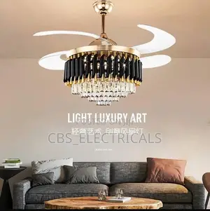 Crystal Ceiling Fan Chandelier