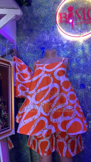 A Flare Blouse With Short Made in Ankara Fabric
