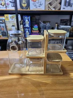 Airtight Glass Canister Set / Spices Jar With Oil Jar/Bottle