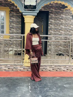 Elegant Brown Two-Piece Set for Women – Ready to Wear (Size 8)