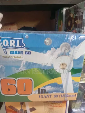 Orl Giant 60 "Inches Ceiling Fan Copper Coil One Year Warranty