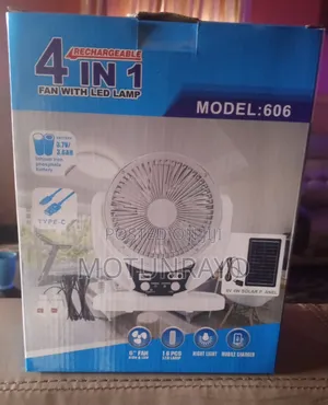 4 in 1 Rechargeable Fan With Led Lamp