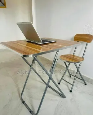 Foldable Reading Laptop Table With Chair – Portable Study Desk Set