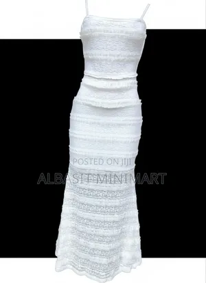Shein Rafferiza White Lace Maxi