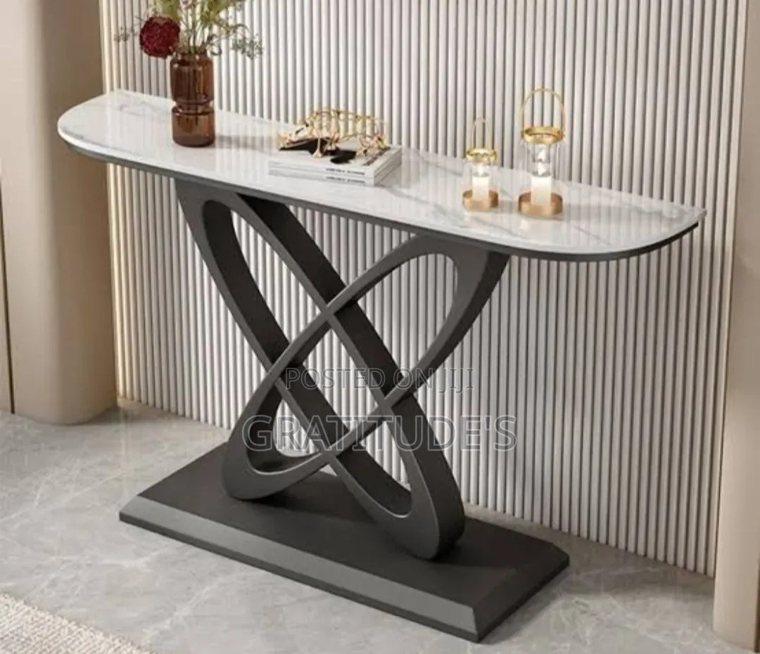 Marble Top Vanity Console Table