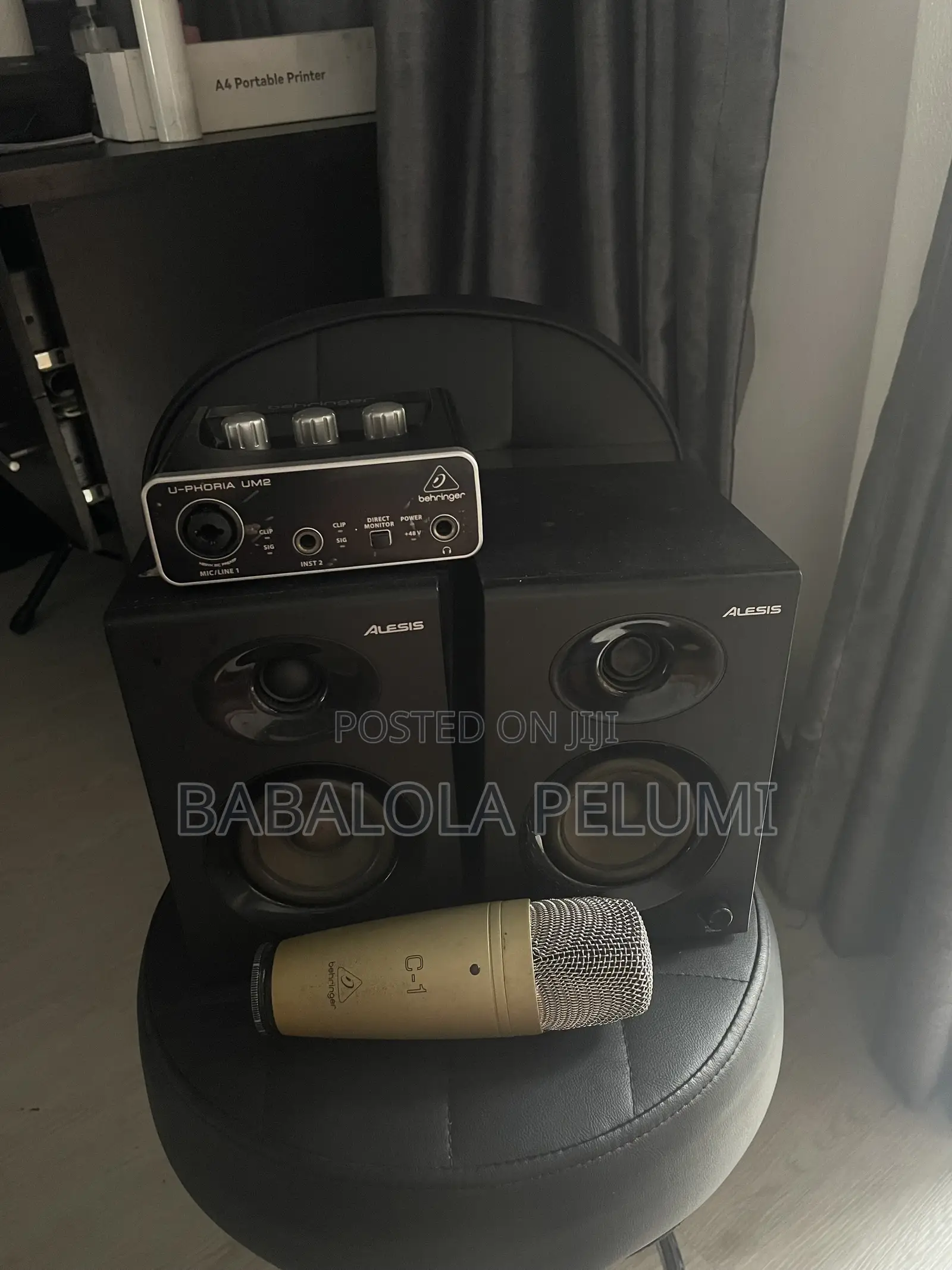 Complete Recording Setup Interface, Speakers,Cables With Free Mic