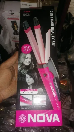 Nova 2in1 Big Size High Quality Hair Straightener And Curler