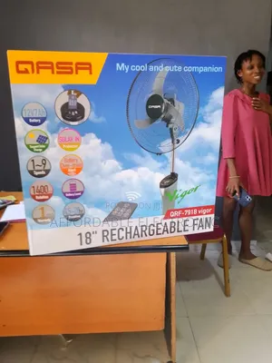 Qasa 18inch Energy Saving Rechargeable Fan