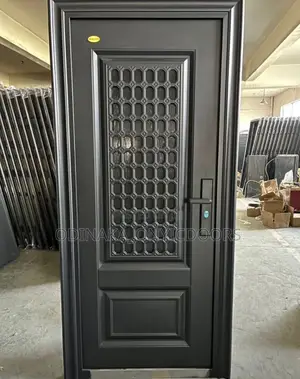 7ft by 3ft Kitchen Net Steel Door (Black)(7 Inches Frame)