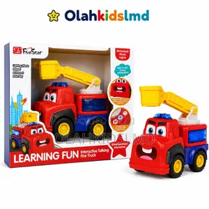 Fivestar Interactive Talking Fire Truck – Motorized Lights Music