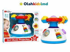Fivestar 2-in-1 Music Projection Toy – Lights, Sound, Ages 12m+