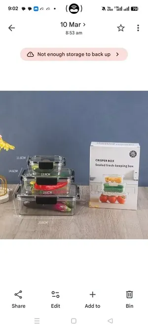 3 PCS Acrylic Food Storage Containers