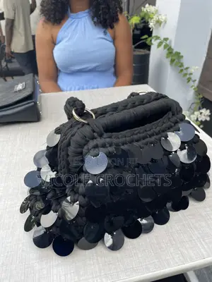 Crochet Clutch Sequin Bag