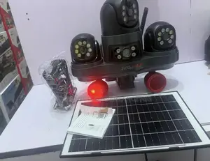 -Lens Rotating 360 4g Solar Powered Outdoor Security CCTV Cameramotion