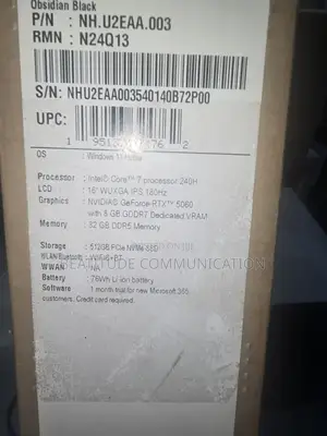 New Laptop Acer Nitro V 16 32GB Intel Core 7 SSD 512GB